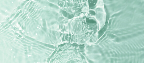 a clear, transparent water-flowing space