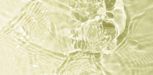 a clear, transparent water-flowing space