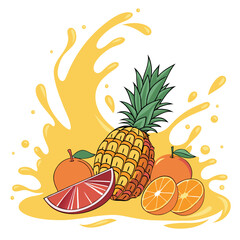 vector illustration of pineapple
