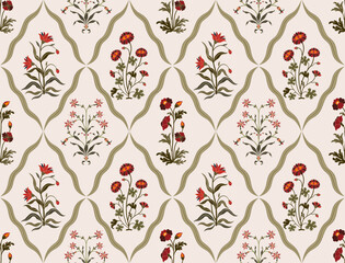 Hand drawn colourful flowers, seamless patterns with floral for fabric, textiles, clothing, wrapping paper, backdrop, banner, illustration, abstract backgrounds.
