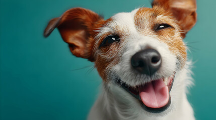 Happy Jack Russell Terrier Dog Portrait