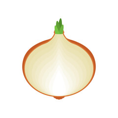 Onion bulb sign icon. Onion slice isolated. Vegetable symbol