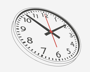 vector wall clock vector illustration