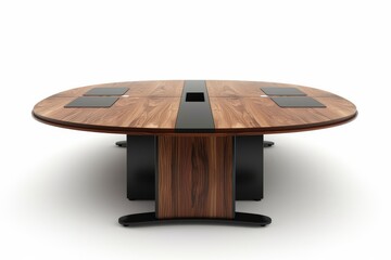 Adaptable Conference Table Concept Isolated On White Background.