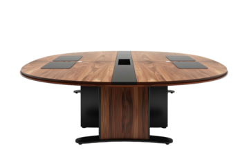 Adaptable Conference Table Concept Isolated On White Background.