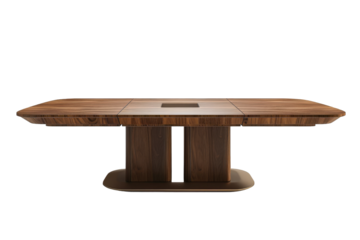 Dynamic Convertible Meeting Table Isolated On White Background.
