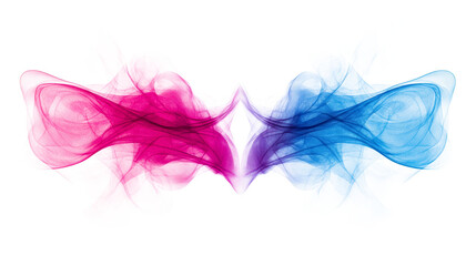 Colorful smoke swirls merging together in harmony