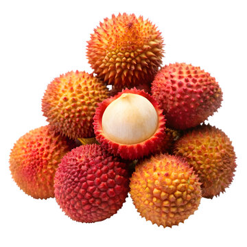 Pulasan fruit isolated on transparent background 