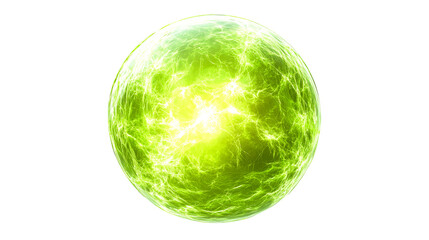 Bright green glowing orb with energy effects