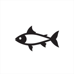 fish silhouette on a white background