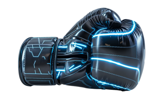 Advancements in Boxing Glove Technology Isolated On White Background.