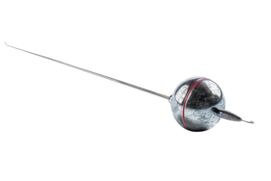 Advancements in Fencing Gear: Futuristic Foil Revealed Isolated On White Background.