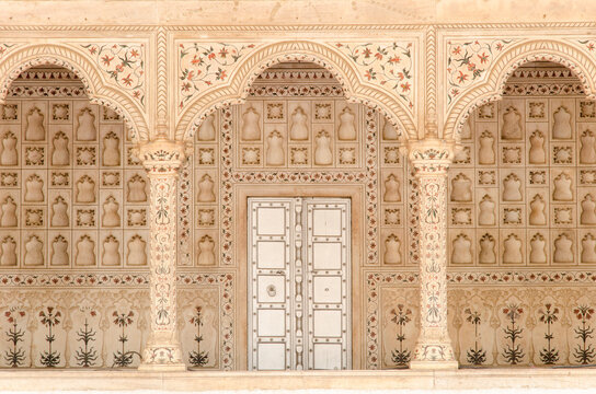 Diwan-e-aam in Agra Fort, Agra, Uttar Pradesh, India.