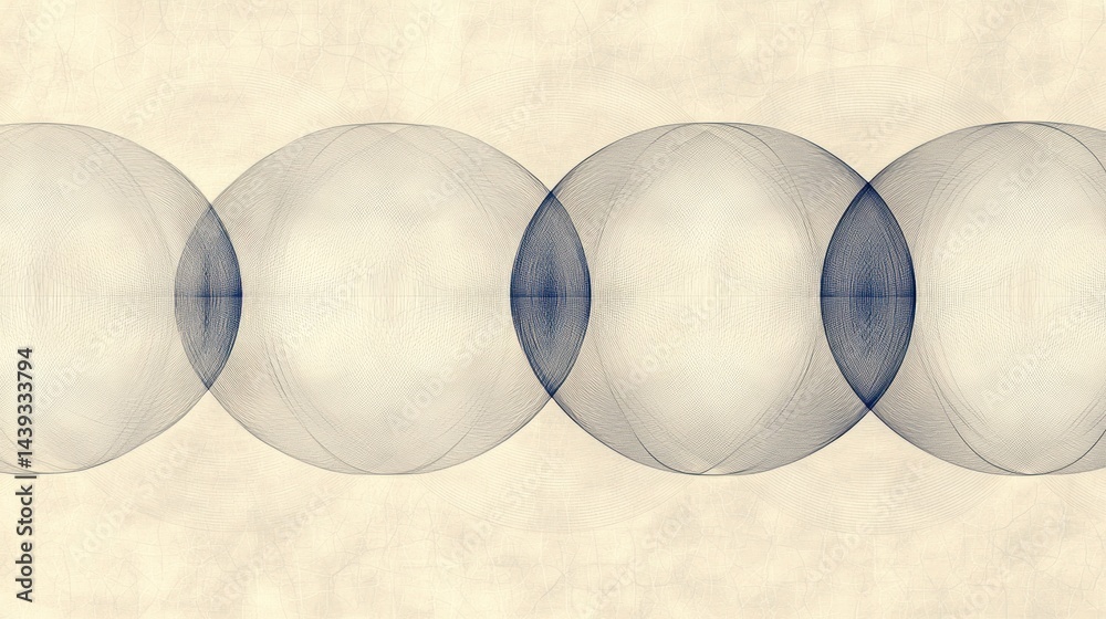 Canvas Prints abstract spheres interacting on textured backdrop