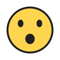 Surprised wow shocked face icon