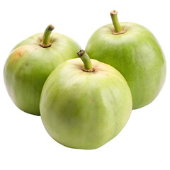 White Sapote fruit isolated on transparent background 