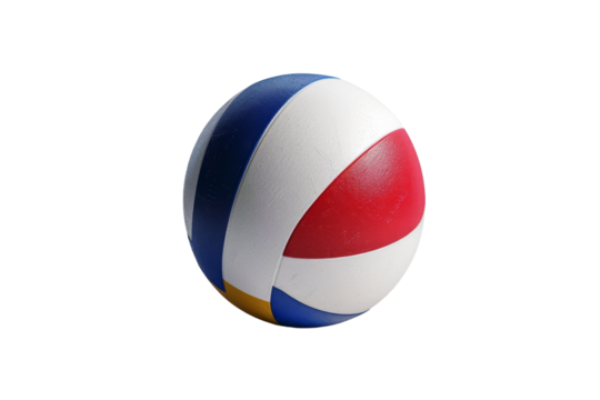 Tomorrow's Match: The Futuristic Volleyball Isolated On White Background.