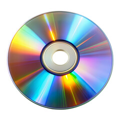 Compact Disc CD ROM DVD Data Storage Media Technology Rainbow Reflection on Transparent  background