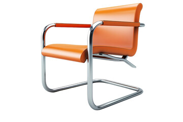 Cantilever Chair Visual Isolated On White Background.