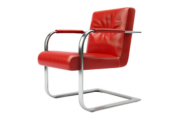 Real Modern Visitor Chair Isolated On White Background.