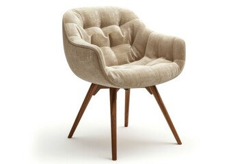 Quality Fabric Chair Display Isolated On White Background.