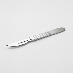 Fototapeta premium Medical scalpel isolated on a white background. 3d render.