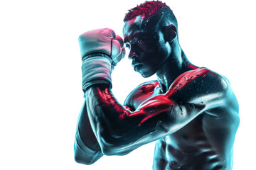 Space-Age Boxing Hand Wraps Isolated On White Background.