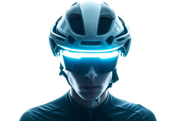 Advanced Helmet for Cyclists Isolated On White Background.