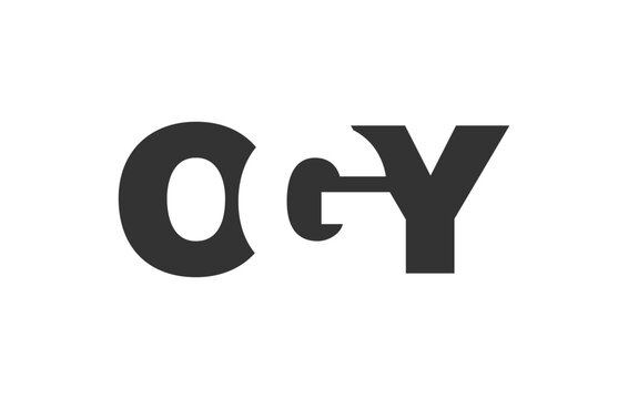 OGY logo design. Initial letter O G Y bold font style for tech startups, consulting, corporate branding. Creative company name, headlines typography identity, trendy logotype.
