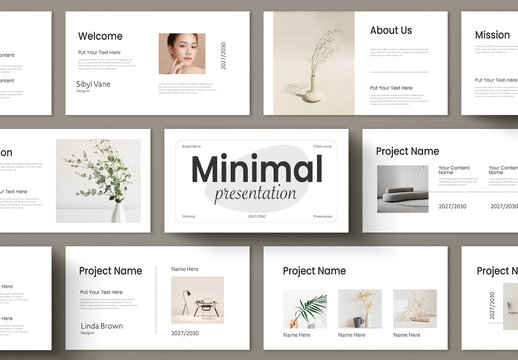 Elegant Minimalist Presentation Template with Clean Modern Layout