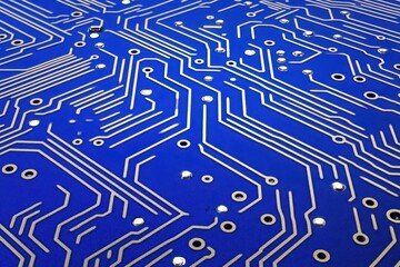 Blue Electronic Circuit Board - Modern Technology's Complex and Interconnected Digital Pathways