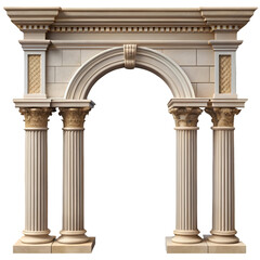 Fototapeta premium Arch pillar PNG clipart Roman entrance design isolated on transparent background