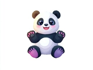 Fototapeta premium Cute panda cub sitting