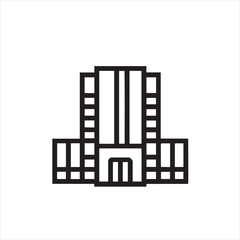 black and white building silhouette