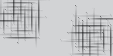 Abstract Line Grid. Simple Lined Grid. Digital technology white background. Abstract lines in grey and white tone of many squares and rectangle shapes on white background. Minimalistic texture line.