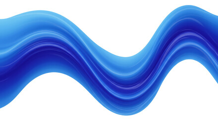 abstract blue wave with white background