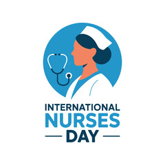 international nurses day vector illustration celebrated worldwide to respect nursing sector