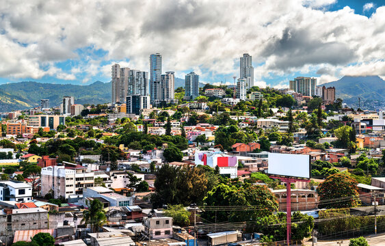 Fototapeta Skyline of Tegucigalpa, the capital of Honduras in Central America