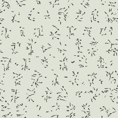 Subtle abstract seamless pattern with tiny scattered organic shapes on muted green background for textiles, wallpapers, and creative surface designs