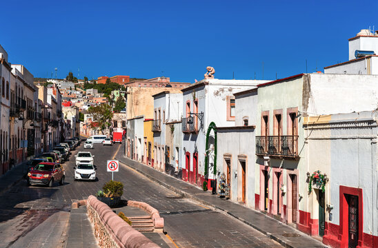 Traditional houses in the old town of Zacatecas, Mexico