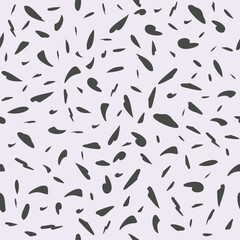 Minimal abstract seamless background with organic scattered  shapes, ideal for textile prints, wallpapers, and modern decorative surfaces.