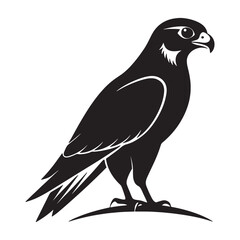 Fototapeta premium Falcon vector art silhouette.