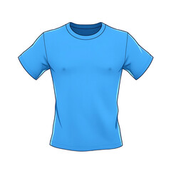 Blue T-Shirt Mockup for Presentation and Apparel Design