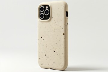 Eco-Friendly Protection: Biodegradable Phone Cases Isolated On White Background.