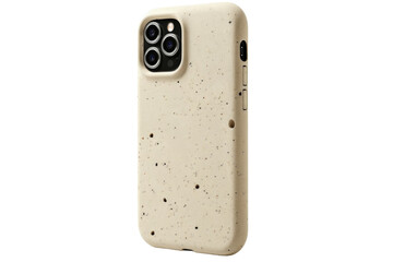 Eco-Friendly Protection: Biodegradable Phone Cases Isolated On White Background.