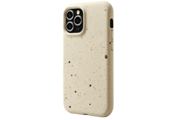 Eco-Friendly Protection: Biodegradable Phone Cases Isolated On White Background.