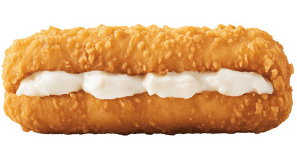 Crispy Fried Snack with Creamy Filling on Transparent Background Ready for Delicious Enjoyment