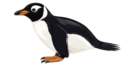 Obraz premium Gentoo Penguin Isolated Creature, cut out transparent