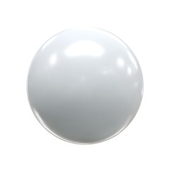A simple 3D rendered white sphere, isolated on a clean white background.