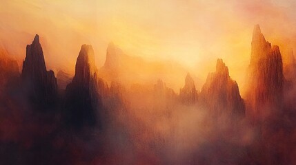 Misty Mountain Sunrise